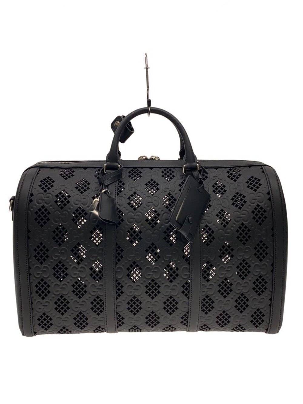 Gucci GG perforated Boston bag Leather Black